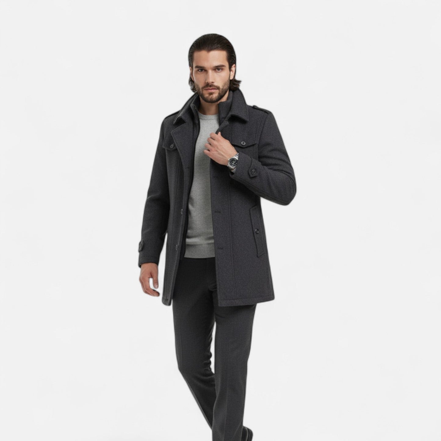 Ashbourne | Men’s Tweed Coat – Slim Heritage Elegance