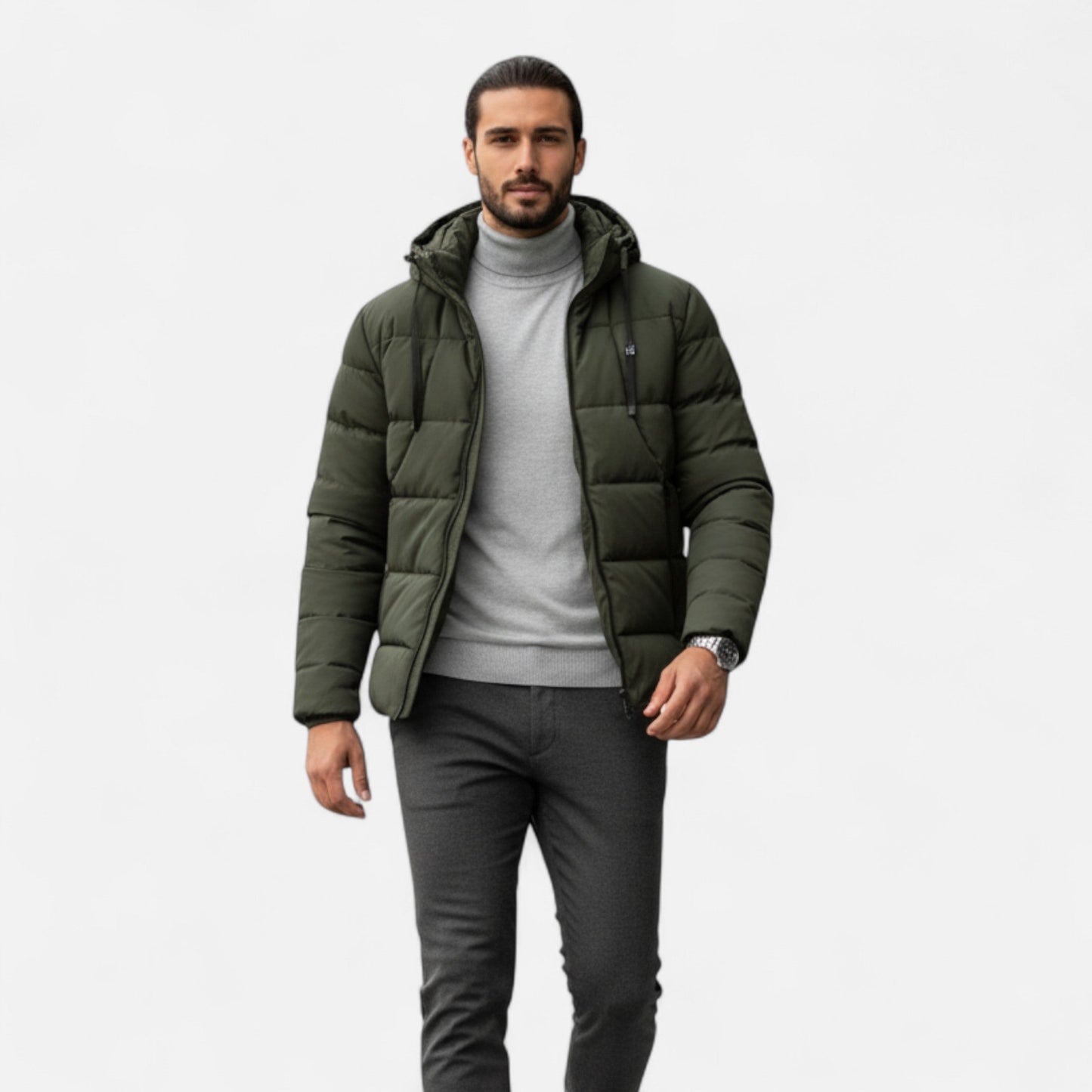 Frosthaven | Men’s Heated Jacket – Advanced Winter Down Comfort