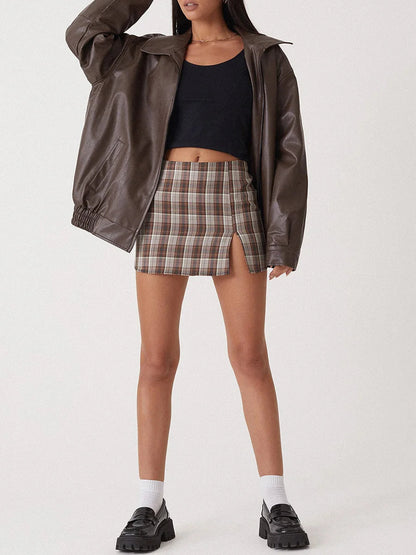 Marcelline | Women’s Oversized Leather Bomber Jacket